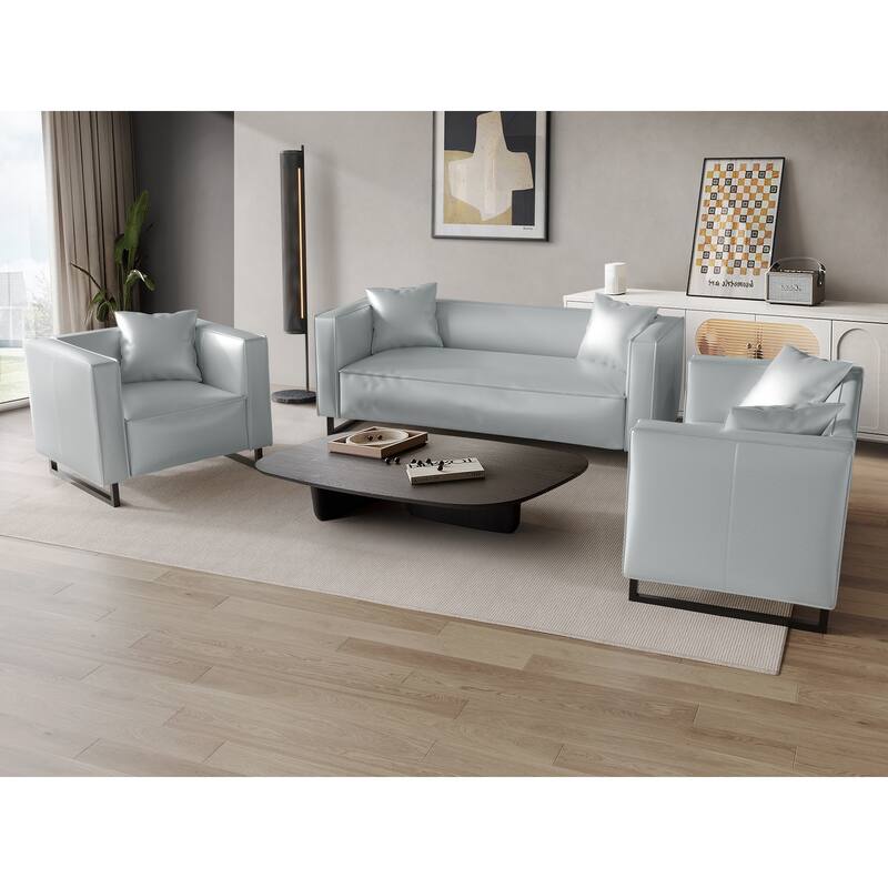 CraftPorch Mid Century Modern 3- Pieces Upholstered Living Room Set