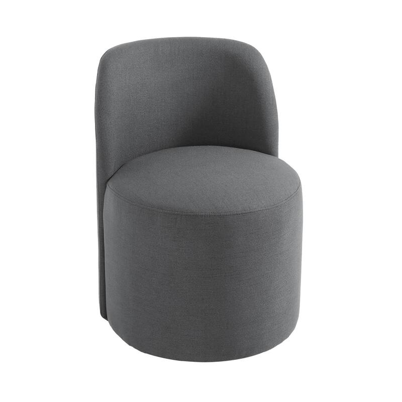 Modern Linen Upholstery Dining Chair Barrel Chair