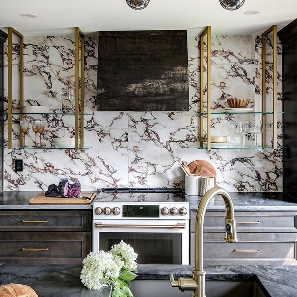 The Tile Life Cala Rosso 24 x 48 Marble Look Viola Porcelain Tile