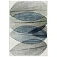 preview thumbnail 62 of 90, SAFAVIEH Hollywood Mergita Mid-Century Modern Abstract Rug 2' x 3' - Ivory/Blue Green