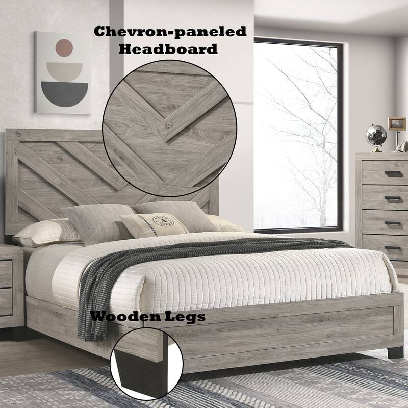Mari Light Gray Queen Bed