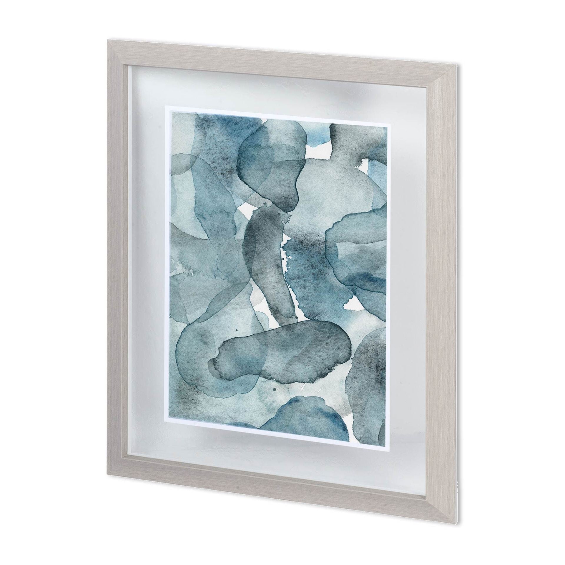 Swim I by Mercana Studio a Hand Embellished Textured Framed Art Print Matted under Glass