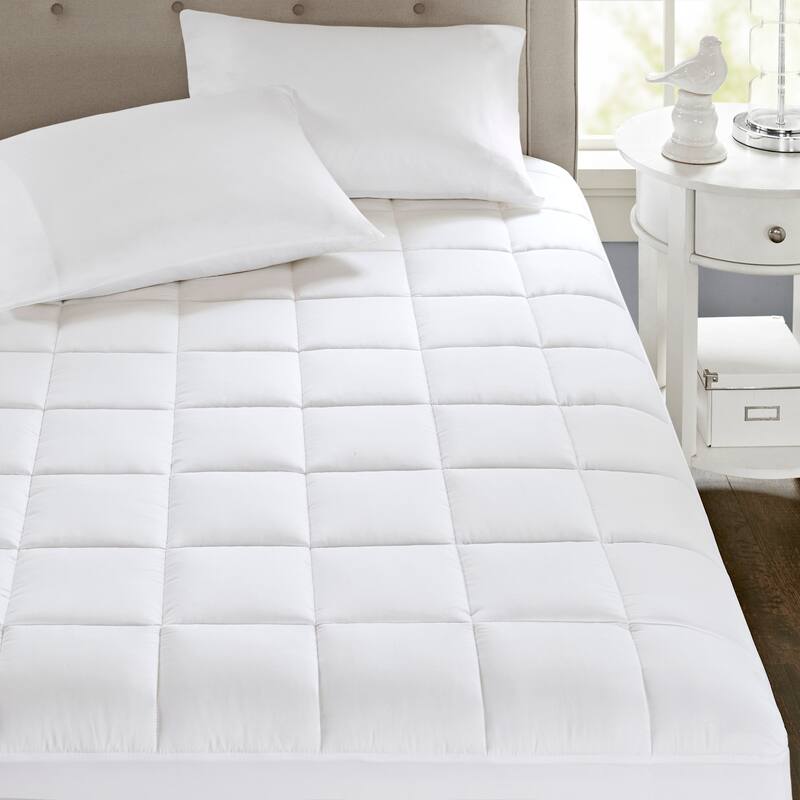 Montview 3M Scotchgard Microfiber Mattress Pad by Madison Park - White