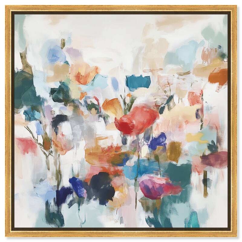 Riot of Color Canvas by Art Remedy - Gold - 20" x 20"