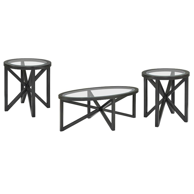 Modern Minimalist Coffee Table Glass Tea Table with Tempered Glass Tabletop and Solid Wood Base, for Living Room