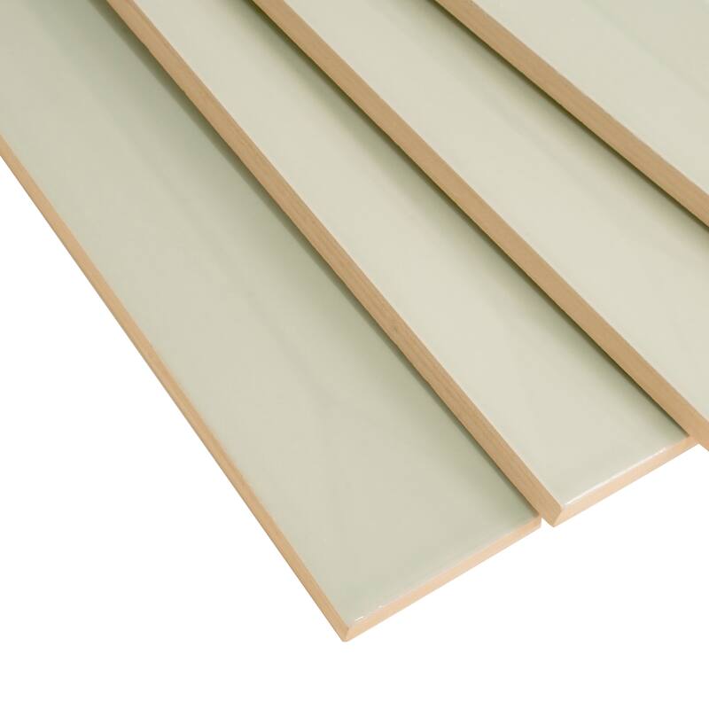 Apollo tile 2" x 16" Horizonte Glossy Soft Mint Green Ceramic Tile (10.76 sq ft/case) - 50 Pack