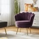 preview thumbnail 1 of 10, Xabier Cute Modern Upholstered Barrel Chair Accent Chair with Tufted Back by HULALA HOME PURPLE