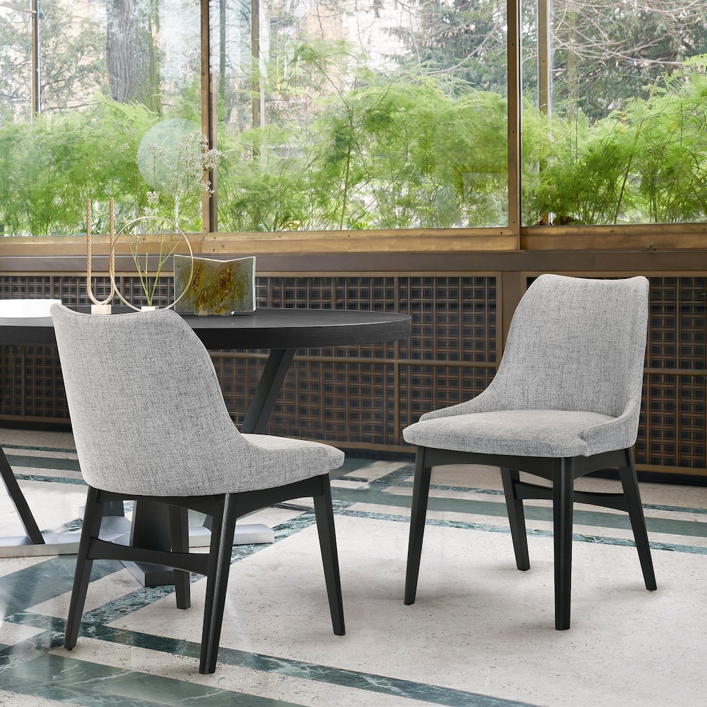 Azalea Mid Century Modern Upholstered Dining Chairs - Set of 2