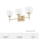 preview thumbnail 25 of 45, Hunter Xidane Vanity Wall Light - Bathroom, Mid Century Modern, Glam - Clear glass
