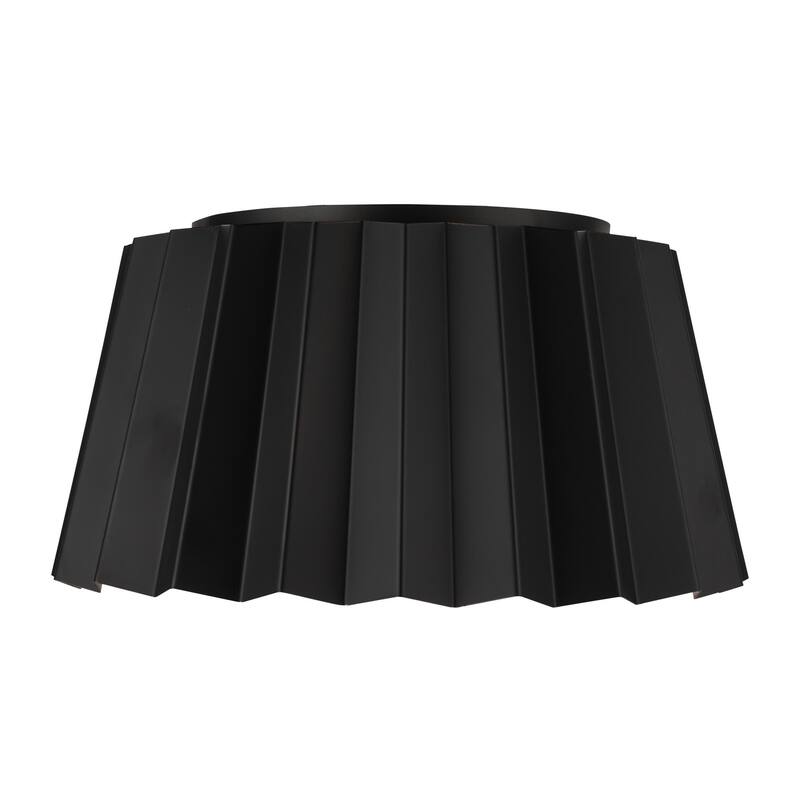 Alora Lighting FM528514 Plisse 2 Light 14" Wide Flush Mount Ceiling - Matte Black