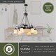 preview thumbnail 6 of 7, Vaxcel Lighting Bryce 9 Light 28-1/2" Wide Chandelier with Elk Accents