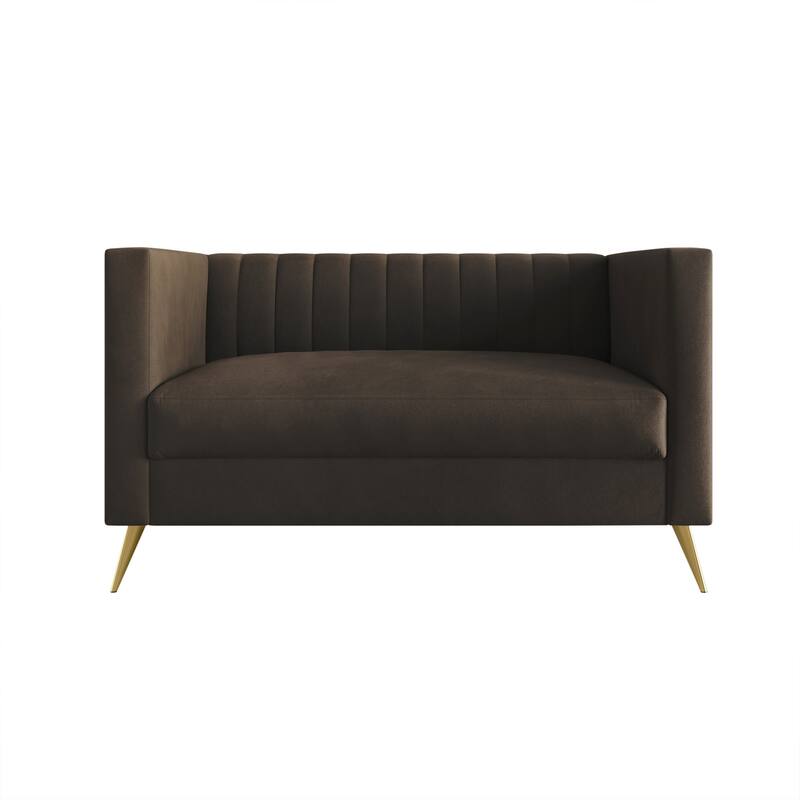 Clayfell Weiss Velvet Square Arm Chair/ Loveseat/ Sofa