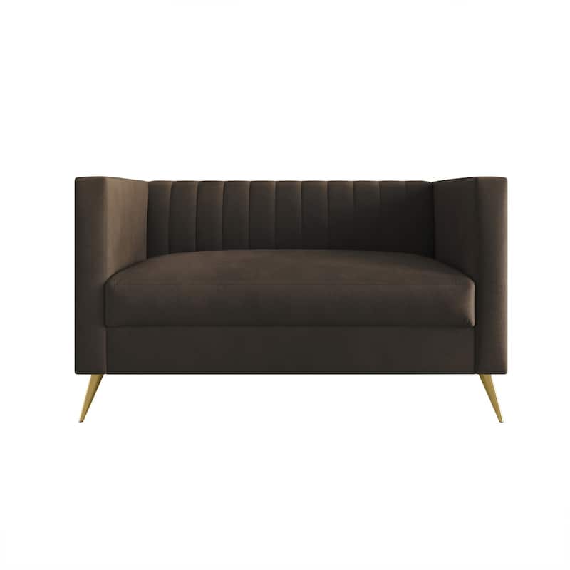 Clayfell Weiss Velvet Square Arm Chair/ Loveseat/ Sofa