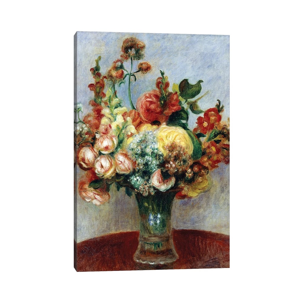iCanvas "Flowers in a Vase" by Pierre-Auguste Renoir Canvas Print