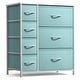 preview thumbnail 1 of 5, Dresser w/ 7 Drawers, Furniture Storage & Chest Tower for Bedroom Aqua