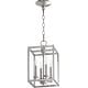 preview thumbnail 2 of 1, Quorum International 4 Light 8" Wide Taper Candle Chandelier Satin Nickel