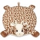preview thumbnail 1 of 4, Bearington Baby Patches 30 x 30 Inch Giraffe Plush Tummy Time Mat, Nursery Décor Blanket - Multi