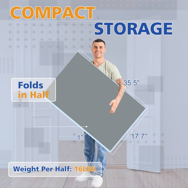 6*3ft Grey Mid-Size Ping Pong Conversion Top Foldable & Portable Table Tennis Table Top for Indoor Games