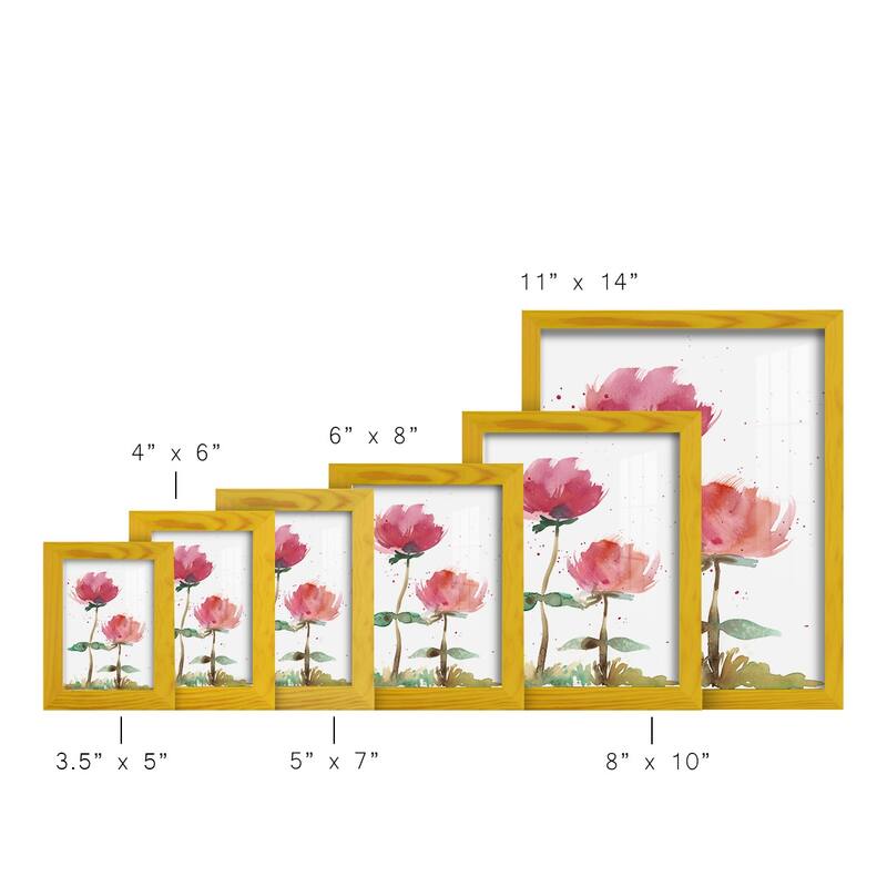 Pink Fleurs I -Framed Print w/glass-Cherry Red