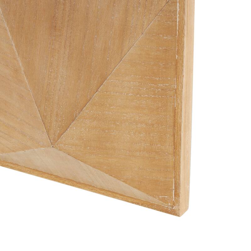 Wood Geometric 3D Home Wall Decor - Set of 3 Brown - Roche River Decor