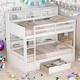 preview thumbnail 2 of 10, Twin Size Bunk Bed with Built-in Shelves and Storage Drawer, White
