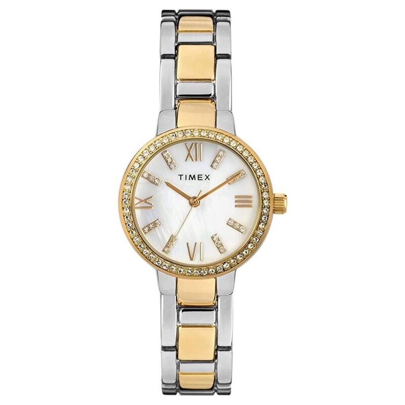 Timex Women's Swarovski Mother Of Pearl Dial Watch - TW2T58800 - Mother Of Pearl - One Size