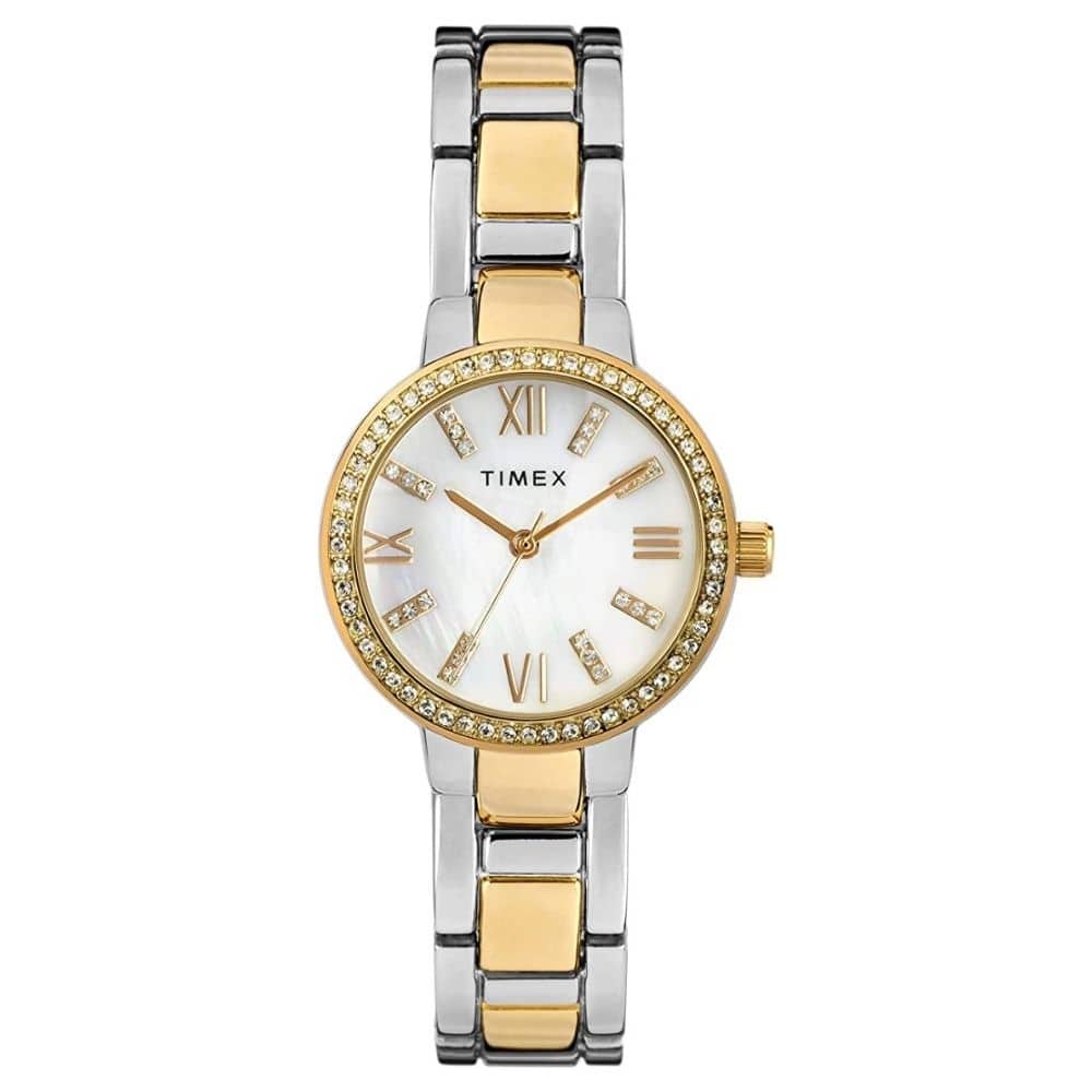 Timex Women's Swarovski Mother Of Pearl Dial Watch - TW2T58800 - Mother Of Pearl - One Size