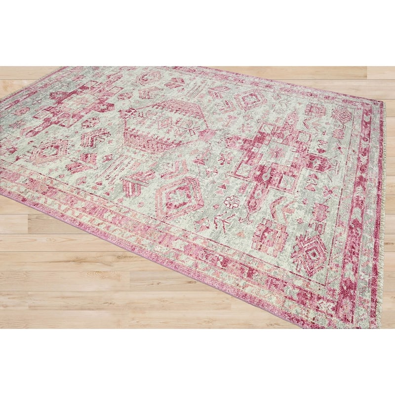Hand Knotted Turkish Oushak Gray Arts & Crafts Wool Oriental Area Rug
