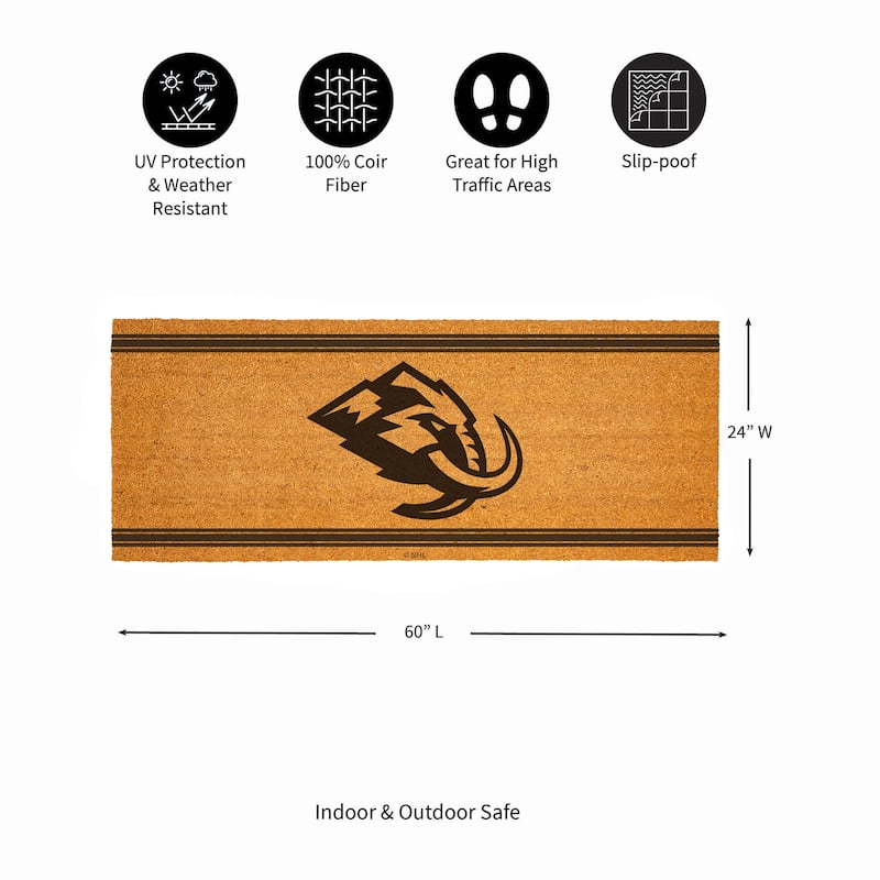 Utah Hockey Club Monochrome Indoor/Outdoor Coir Door Mat
