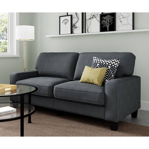 Serta Palisades Upholstered 73 Sofas For Living Room Modern Design Couch Straight Arms Soft Upholstery Tool Free Assembly Overstock 25723509