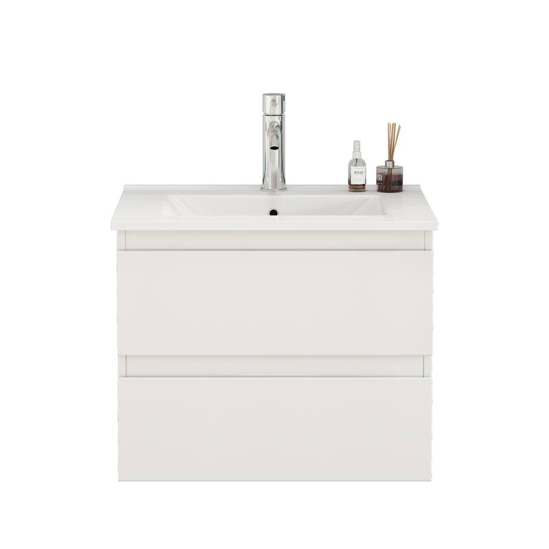 36" Bathroom Vanity Cabinet with Sink Top Combo Set, Black ,Single Sink,Shaker Cabinet with Soft Closing Door and 3 Drawers