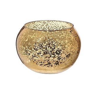 Mercury Curved Tealight Holder Gold - Set of 2