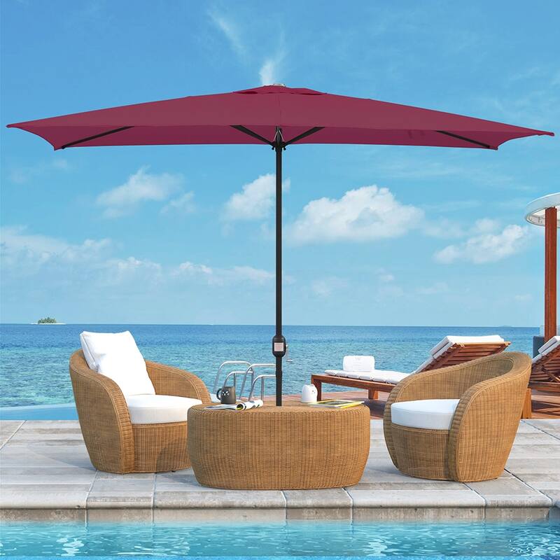 Maypex 10 X 6.5 Feet Rectangular Market Umbrella
