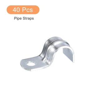40Pcs EMT Pipe Straps One Hole Straps Zinc Plated Steel Pipe Clamp ...