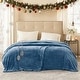 preview thumbnail 50 of 91, Beautyrest Heated Plush Secure Comfort Blanket Full - Sapphire Blue