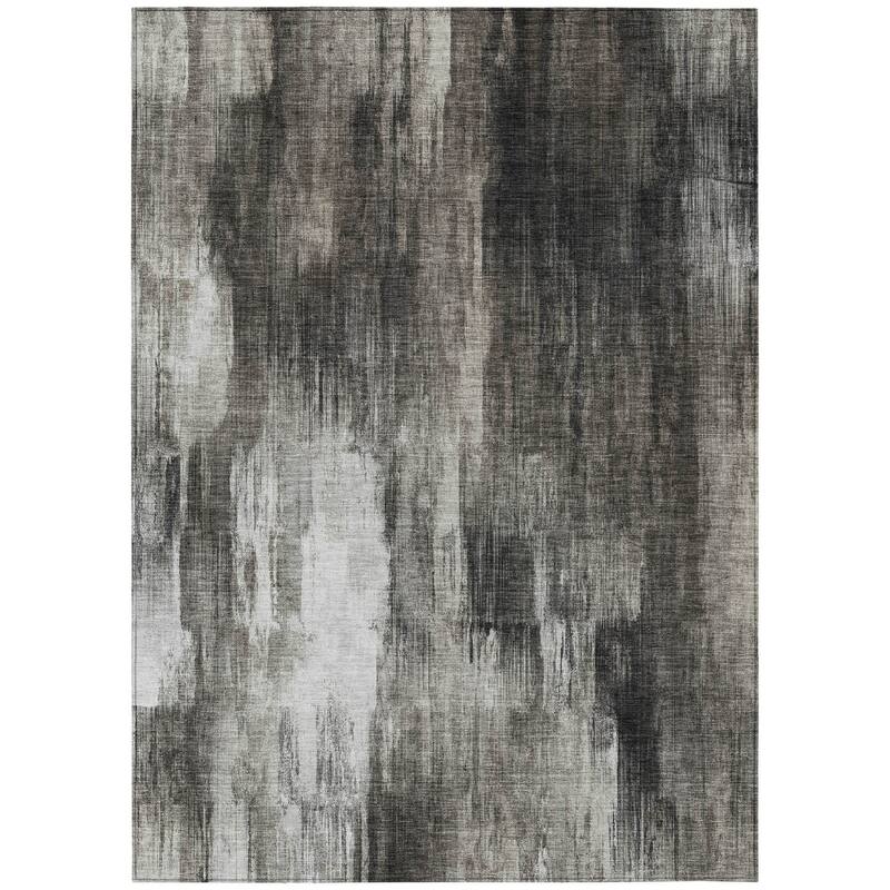 Hara Artistic Abstract Weather Resistant Blended Style Outdoor Rug