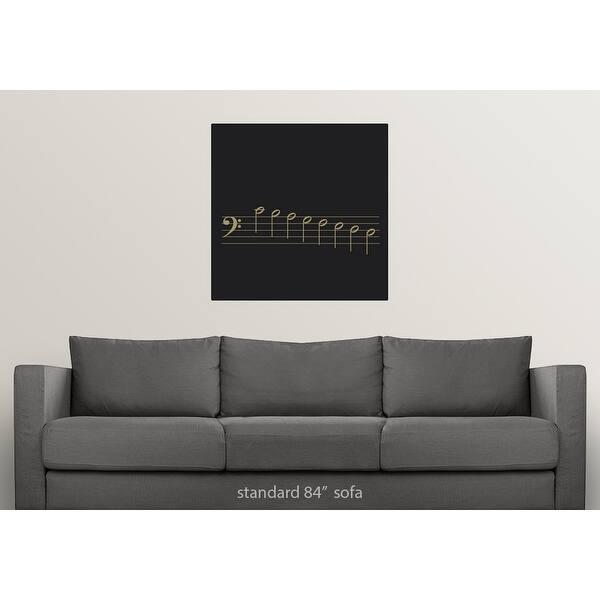 Shop Black And White Illustration Of Bass Clef With Scale Of 8