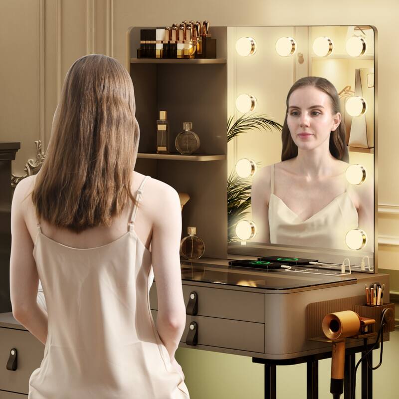 Makeup Vanity with 3 Lighting Colors