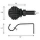 preview thumbnail 6 of 20, Adjustable Black Single Curtain Rod with Final Set for Window