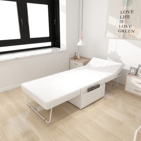 slide 2 of 16, Roomfitters 36-Inch Convertible Sofa Bed, 4-in-1 Folding Ottoman Sleeper Chair with Adjustable Backrest for Living Room