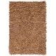 preview thumbnail 66 of 116, SAFAVIEH Handmade Leather Shag Alois Modern Rug 5' x 8' - Light Gold - Rectangle