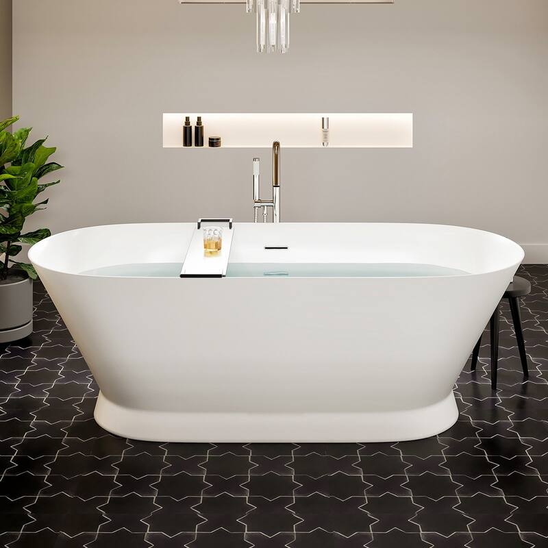 Eviva Princess 60" Glossy White Acrylic Freestanding Bathtub