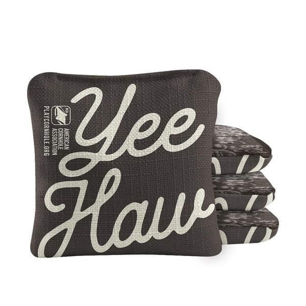 slide 2 of 4, Yee Haw Gray Dual Sided Cornhole Bags