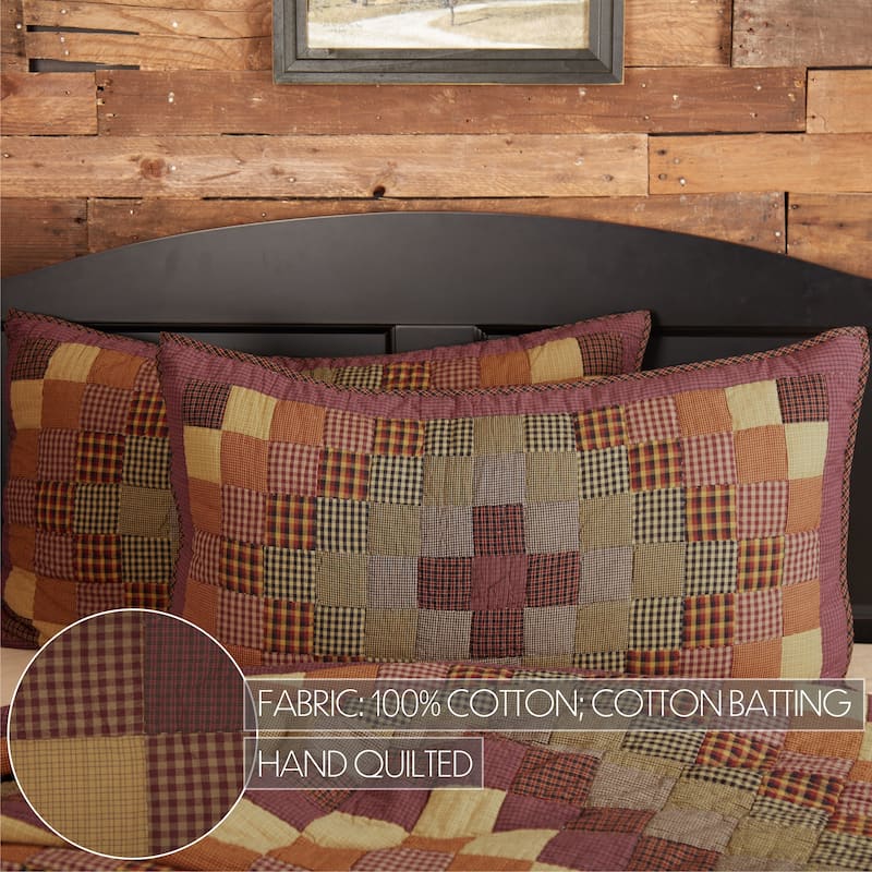 Heritage Farms King Sham 21x37 Cotton Patchwork - King