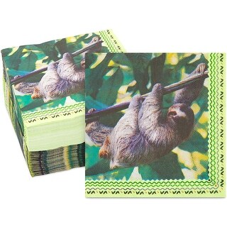 Sloth Birthday Party Supplies, Paper Napkins (6.5 In, 150 Pack) - Bed ...
