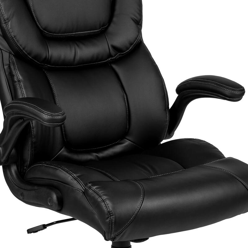 High Back LeatherSoft Executive Swivel Chair with Double Layered Headrest