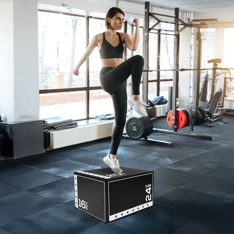 BalanceFrom Fitness 60 Pound Versatile 3-in-1 Plyometric Jumping Exercise Box