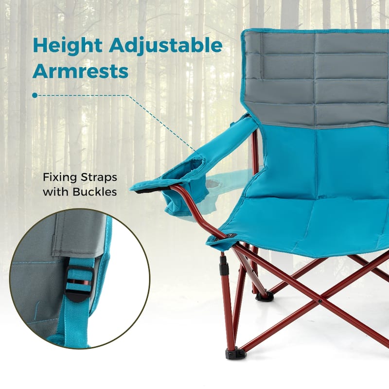 Costway Oversized 3 Person Camping Chair Portable Folding Camp Couch - See Details