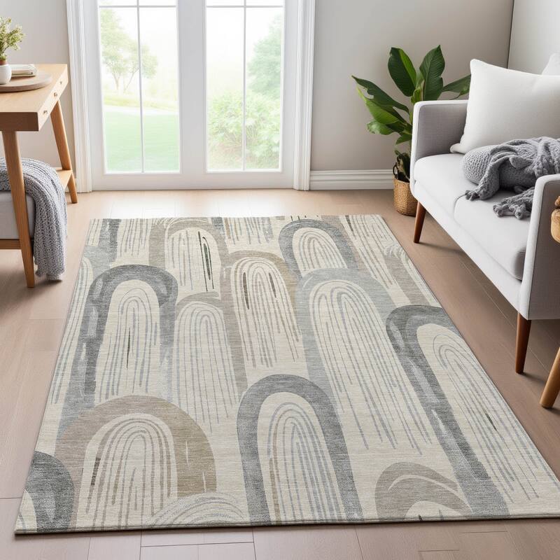Premium Washable Super Soft Contemporary Imprints Mayfield Rug
