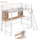 preview thumbnail 38 of 41, Metal Loft Bed with Desk, Shelf and Ladder for Kids, Boys and Girls, Bedroom